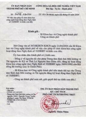 Giấy chứng nhận 1